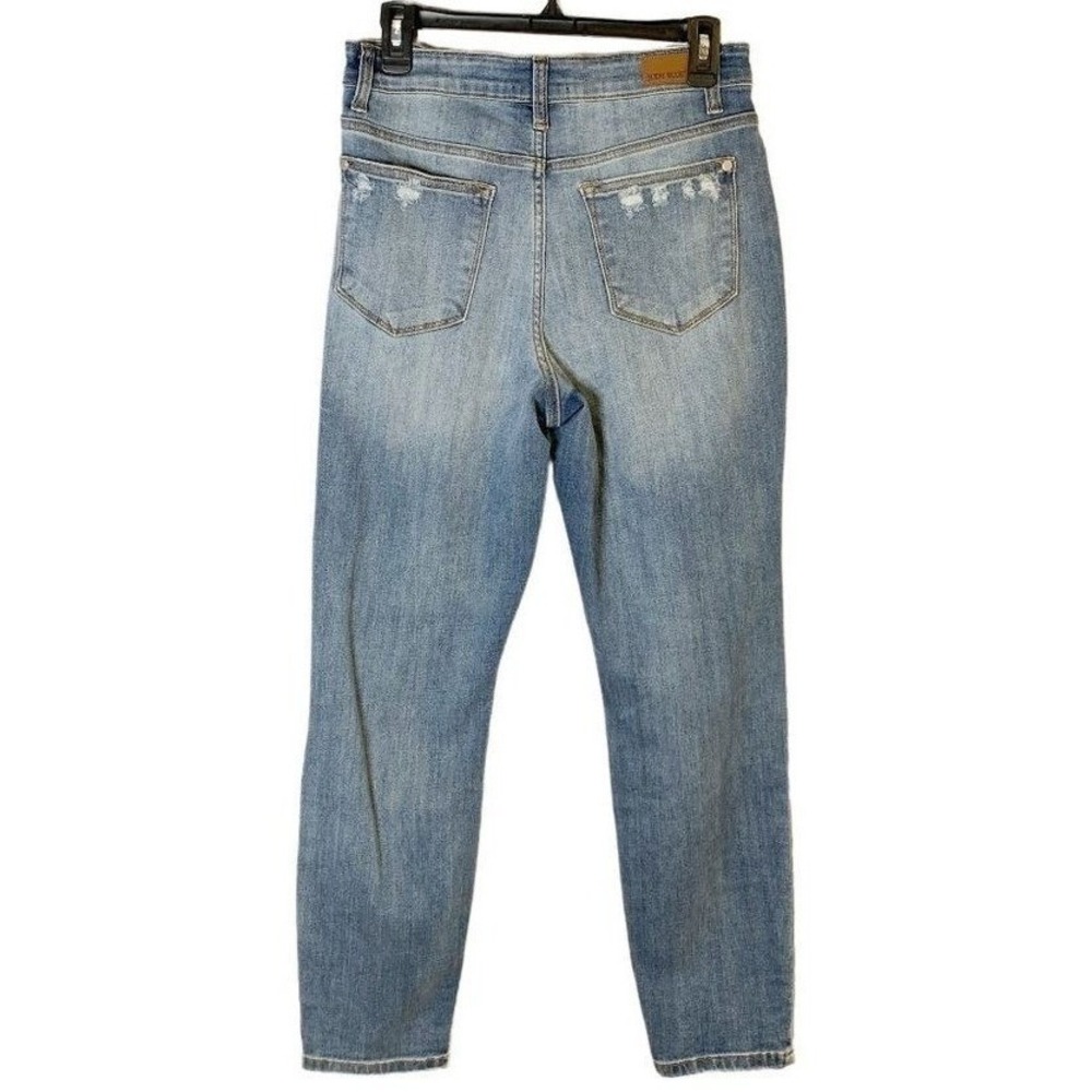 Judy Blue Womens Slim Fit High Rise Distressed Stretch Blue Denim Jeans Sz 7/ 28 - Picture 2 of 11